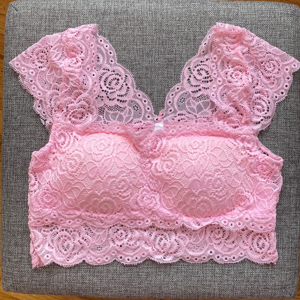 Floral Laced bra/crop top. One Size